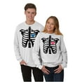 thumbnail image 1 of Skeleton Rib Cage Cute Set His Hers Men's Long Sleeve Tee T Shirt Brisco Brands M, 1 of 7