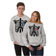 thumbnail image 1 of Skeleton Rib Cage Cute Set His Hers Men's Long Sleeve Tee T Shirt Brisco Brands X, 1 of 7