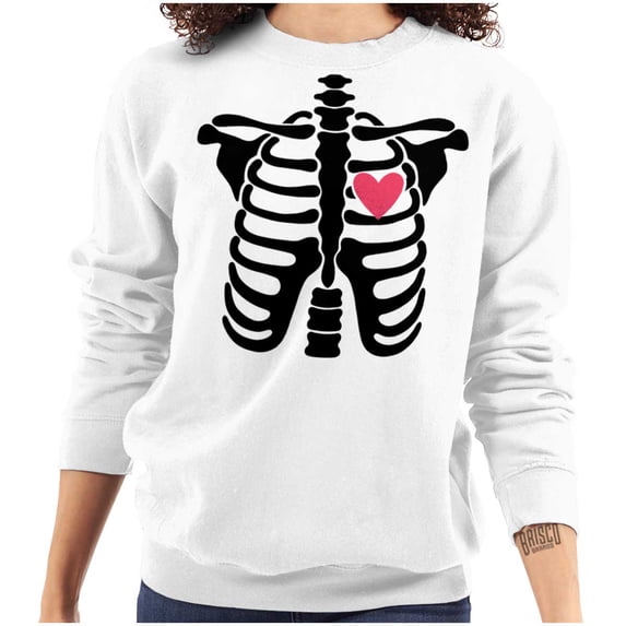 Skeleton Rib Cage Cute Set His Hers Women Crewneck Sweatshirt Brisco Brands M