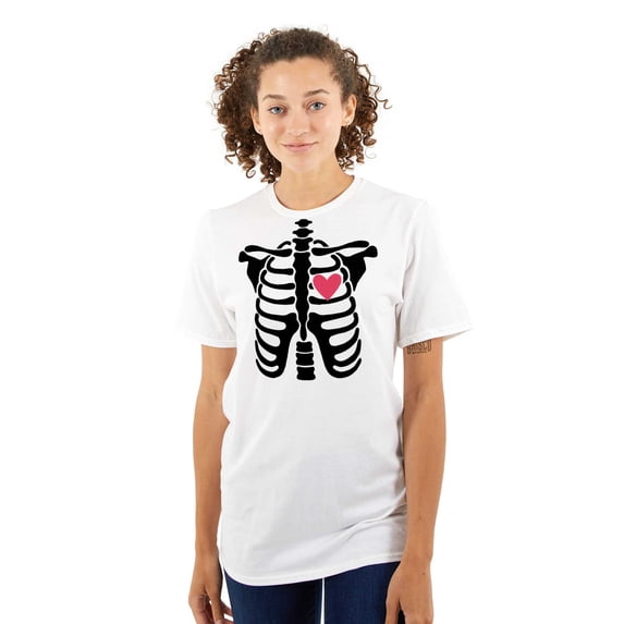Skeleton Rib Cage Cute Set His Hers Women's Plus Size Graphic Tee Brisco Brands 2X