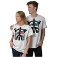 thumbnail image 1 of Skeleton Rib Cage Cute Set His Hers Women's Graphic T Shirt Tees Brisco Brands X, 1 of 6
