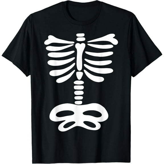 Skeleton Rib Cage Halloween Costume For Men Women Kids T-Shirt