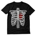thumbnail image 1 of Skeleton Rib Cage Heart Xray Halloween Easy Costume T-Shirt, 1 of 5