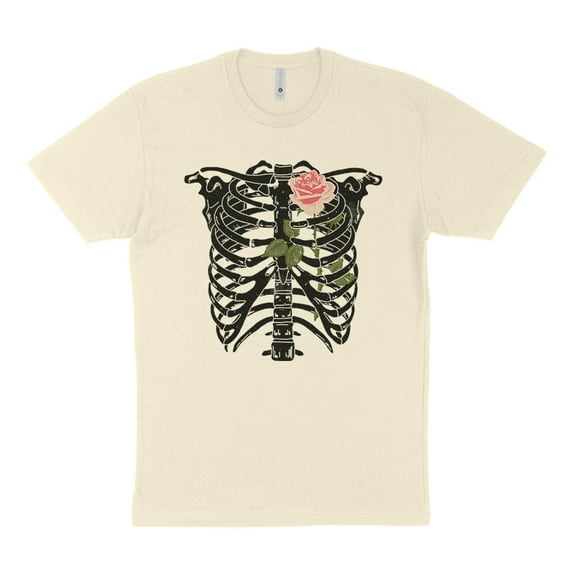 Skeleton Rib Cage Shirt Unisex 4X-Large Natural