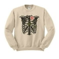 thumbnail image 1 of Skeleton Rib Cage Sweatshirt Unisex 2X-Large Sand, 1 of 5