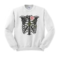 thumbnail image 1 of Skeleton Rib Cage Sweatshirt Unisex Medium White, 1 of 5