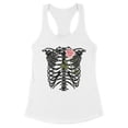 thumbnail image 1 of Skeleton Rib Cage Tank Top Fitted Racerback Women's Large White, 1 of 5