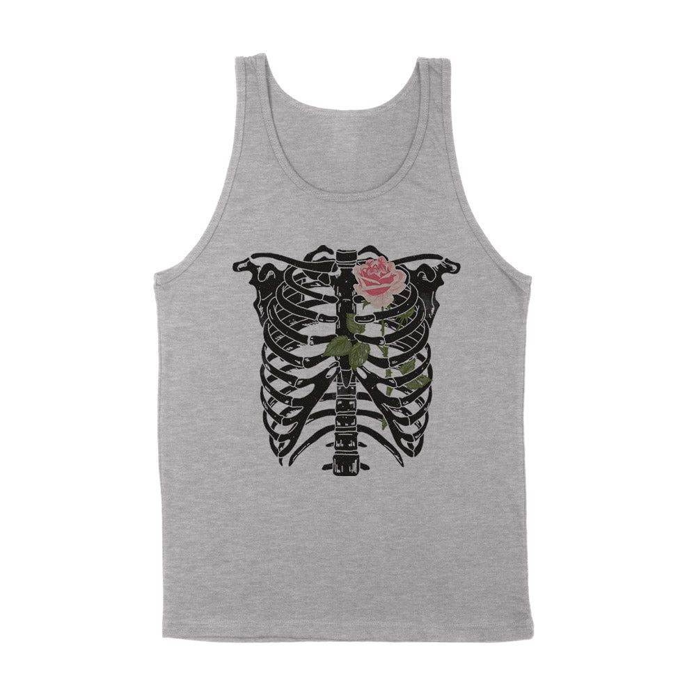Skeleton Rib Cage Tank Top Unisex Medium Grey - Walmart.com