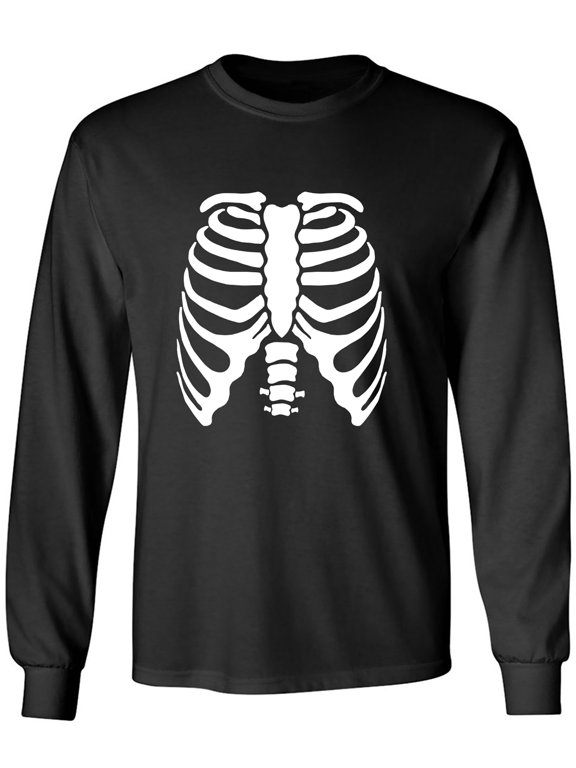 Skeleton Ribs Adult Long Sleeve T-shirt