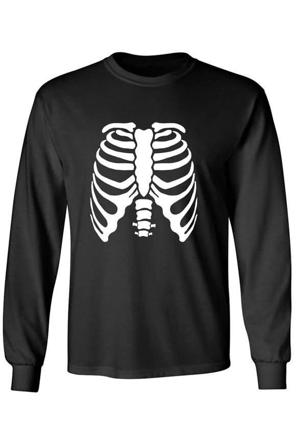 Skeleton Ribs Adult Long Sleeve T-shirt