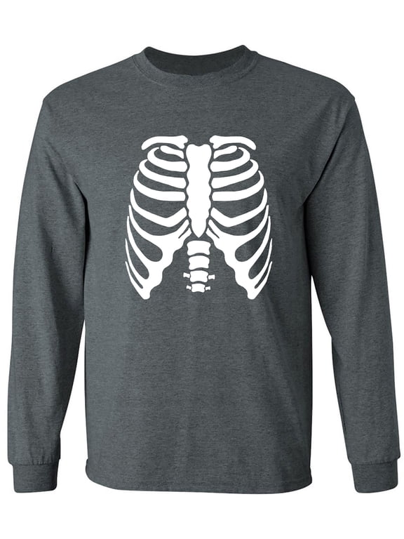 Skeleton Ribs Adult Long Sleeve T-shirt