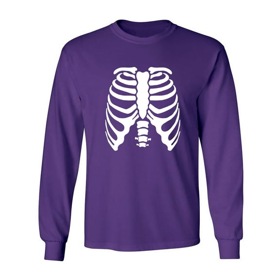 Skeleton Ribs Adult Long Sleeve T-shirt