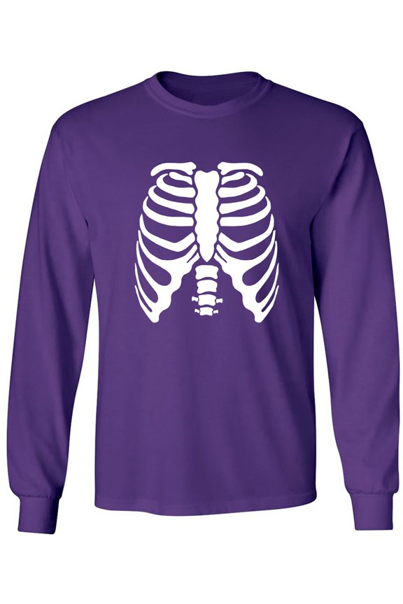 Skeleton Ribs Adult Long Sleeve T-shirt