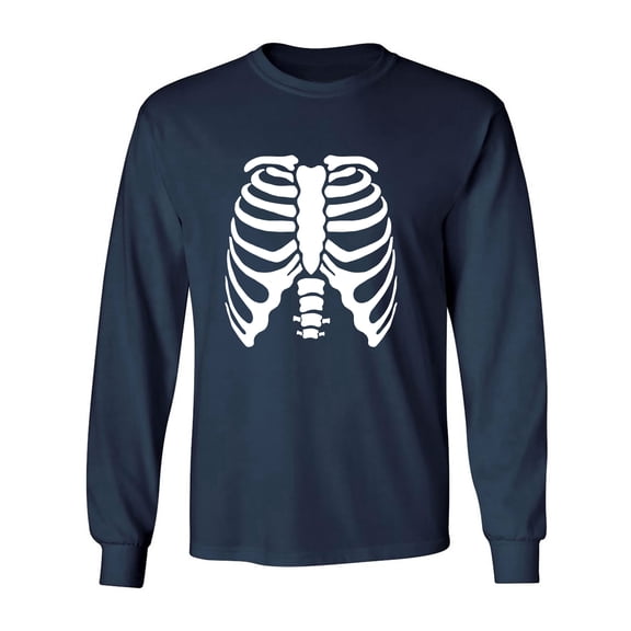 Skeleton Ribs Adult Long Sleeve T-shirt