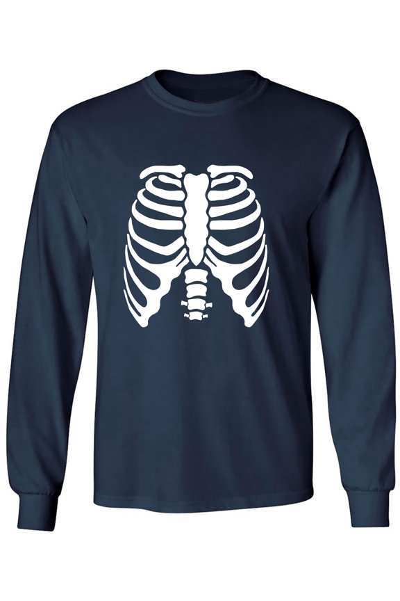 Skeleton Ribs Adult Long Sleeve T-shirt
