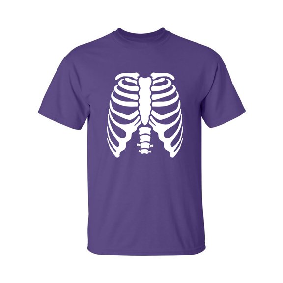 Skeleton Ribs Adult Short Sleeve T-shirt