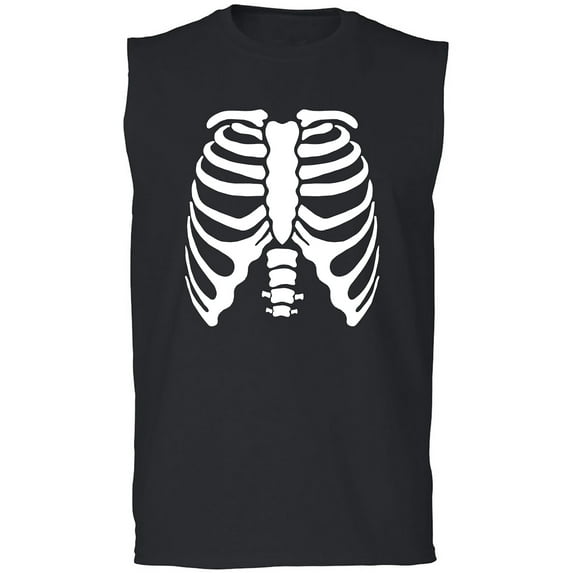 Skeleton Ribs Adult Sleeveless Tee