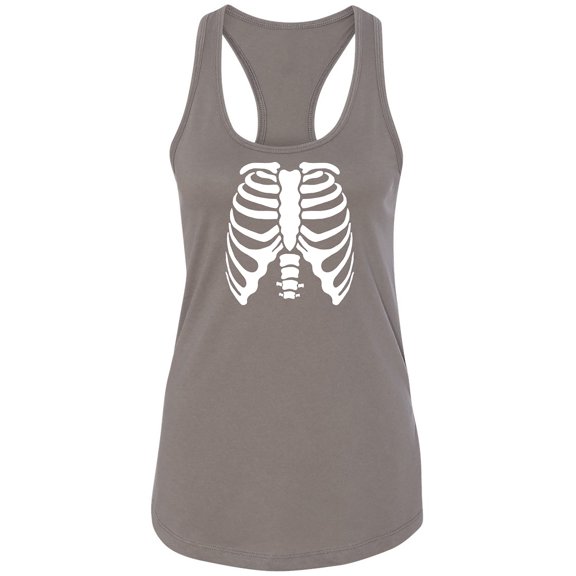 Skeleton Ribs Racerback Tank