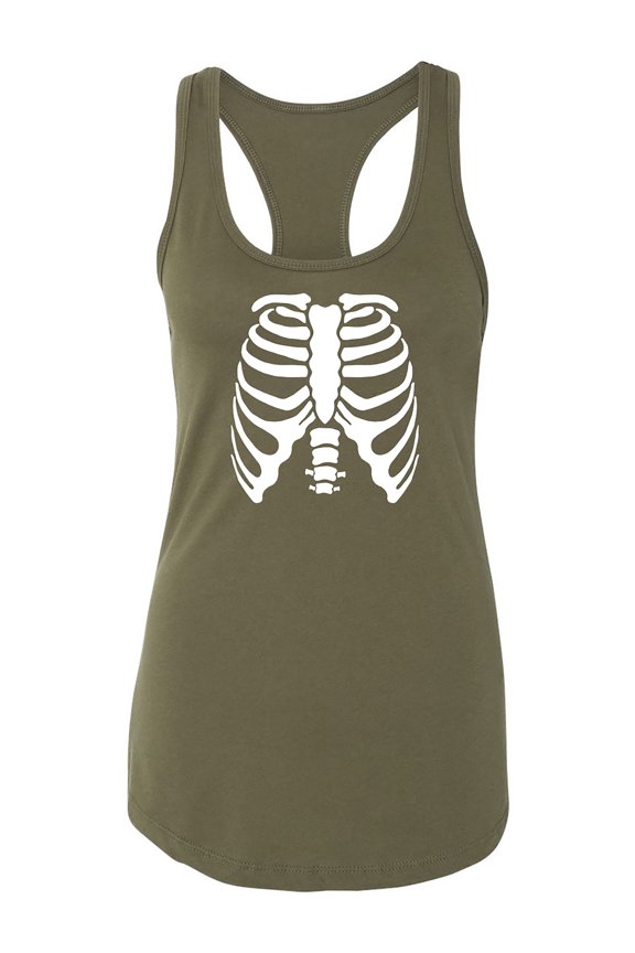 Skeleton Ribs Racerback Tank