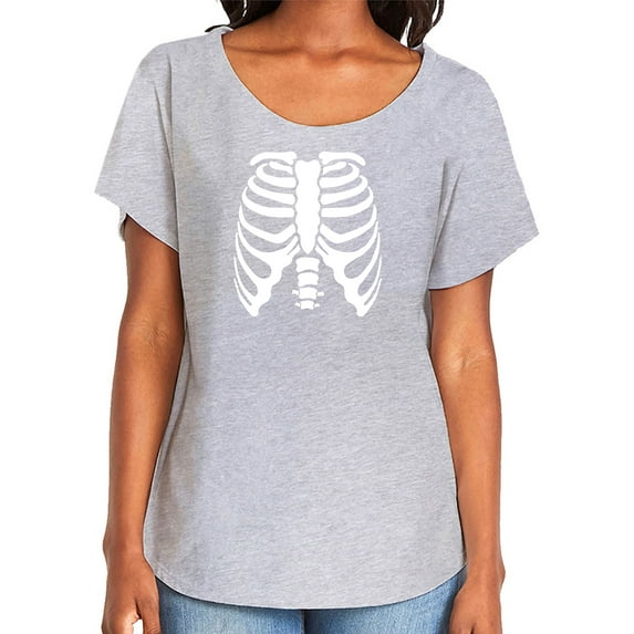 Skeleton Ribs Womens Dolman Tee