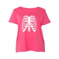 thumbnail image 1 of Skeleton Ribs Womens Plus Size Scoopneck Tee, 1 of 1