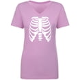 thumbnail image 1 of Skeleton Ribs Womens V-Neck T-Shirt, 1 of 3