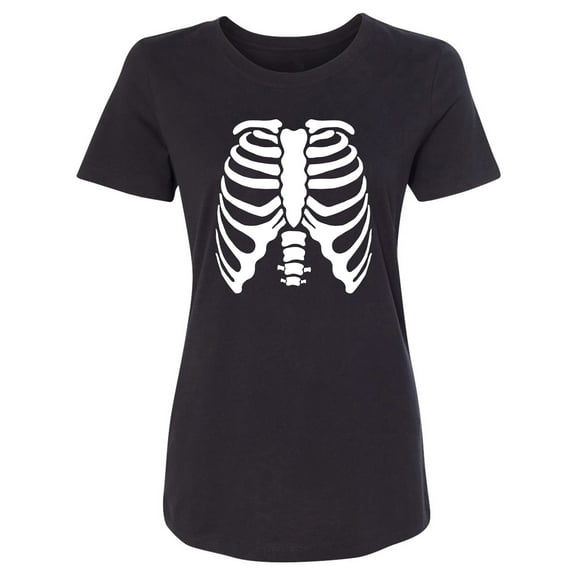 Skeleton Ribs Womens crewneck tee