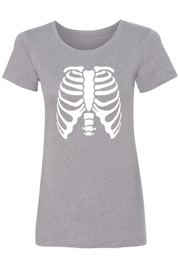 Skeleton Ribs Womens crewneck tee