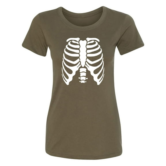 Skeleton Ribs Womens crewneck tee