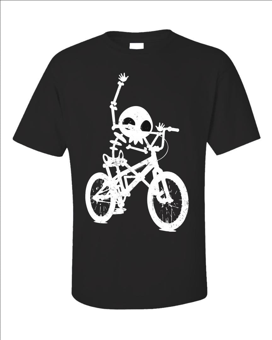 Skeleton Riding Bicycle Tee, Bike Lover Gift Shirt, Halloween Skeleton