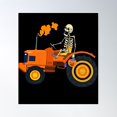 thumbnail image 1 of Skeleton Riding Tractor Poster Wall Art, Modern Wall Decor For Living Room Bedroom, 8x12 UNFRAMED, 1 of 3