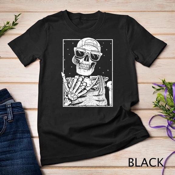 Skeleton Rock Hand Halloween Costume Cool Rock Music Rocker Unisex T-shirt