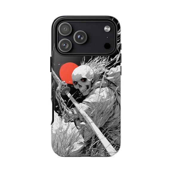 Skeleton Samurai Red Eyes Katana Case with iPhone 17 to 11 Pro Max