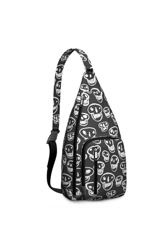 Skeleton Series Unisex Sling Backpack - Tactical Waterproof Crossbody Bag for Hiking Concerts & Urban Exploration