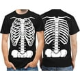 thumbnail image 1 of Skeleton Shirt Mens Front & Back Print Rib Cage Xray Costume Adult Funny Halloween Shirts for Men, 1 of 6