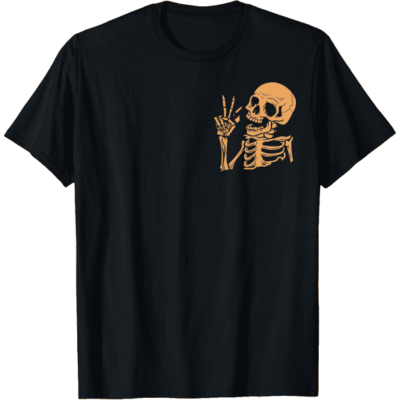 Skeleton Shirt for Halloween - Funny & Scary Skull Design Graphic Tee for Adults, Perfect for Trick or Treat