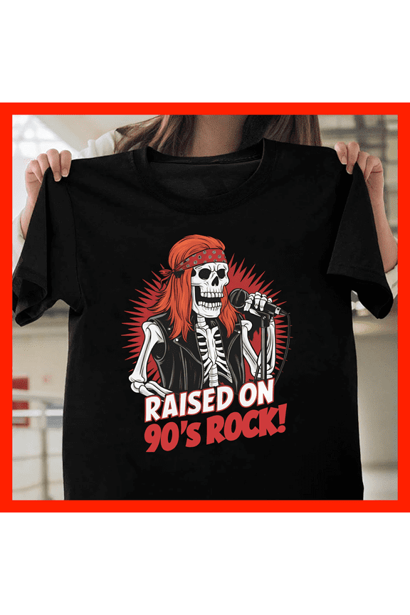 Skeleton Singer Retro Rock T-Shirt, 90s Music Skeleton Tee, Rocker Bandana Graphic Tee A881, for Unisex, Up to Size 5XL