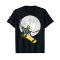 thumbnail image 1 of Skeleton Skateboarder Skateboarding Skateboard Full Moon T-Shirt, 1 of 5