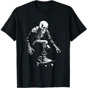 Skeleton Skateboarding Cool Skater Bone T-Shirt , Vintage T-Shirt