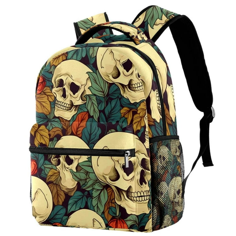 Skeleton Skull Backpack for Teens Boys Girls Daily Rucksack Large Capacity School Bags with Adjustable Shoulder Strap Walmart