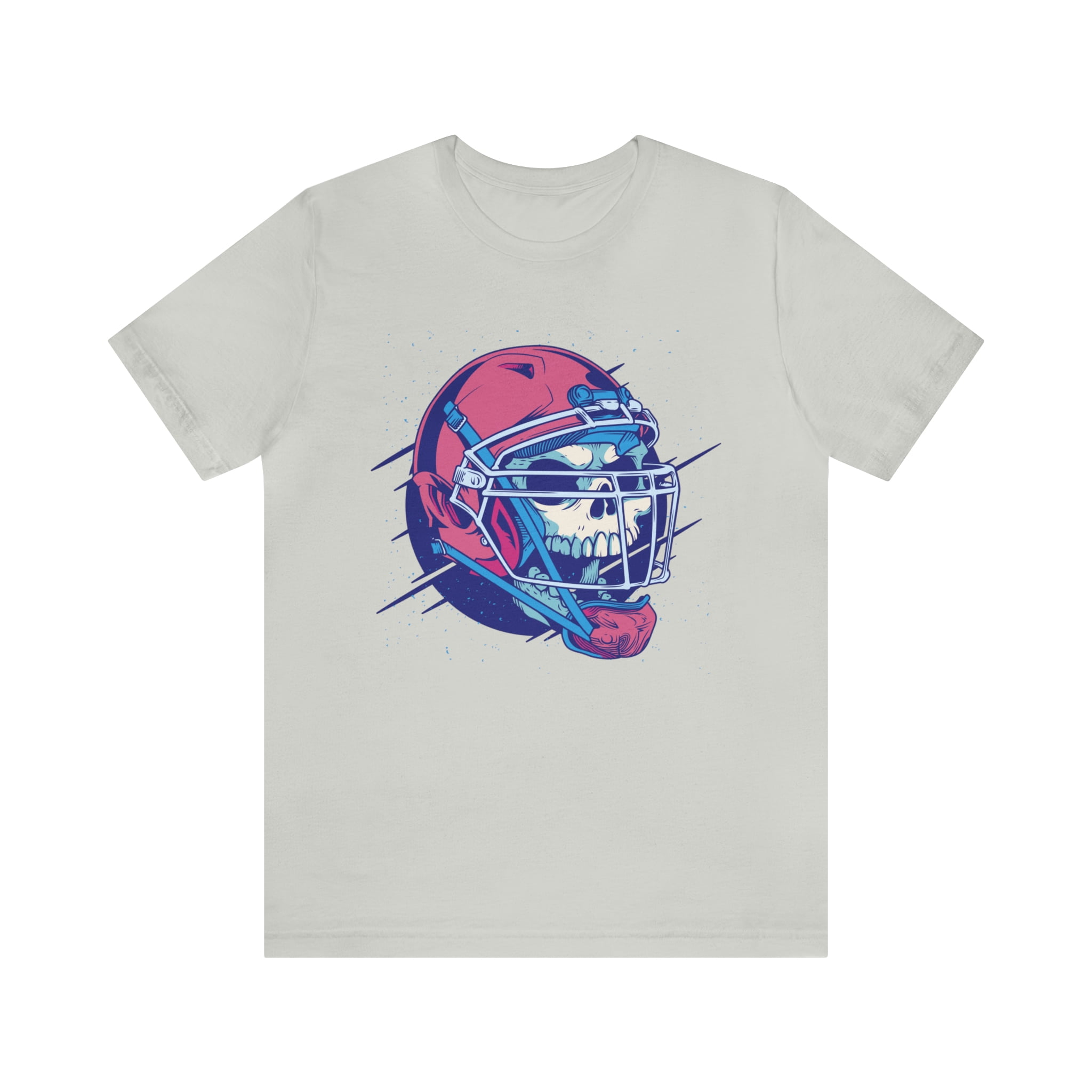Skeleton Skull in Football Helmet Shirt