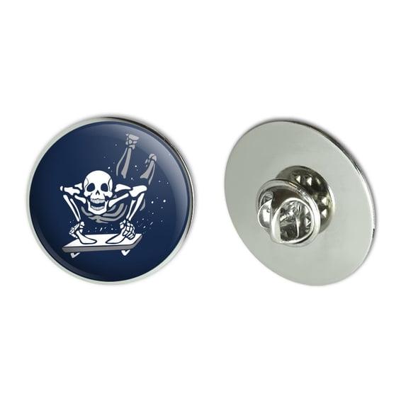 Skeleton Sledding Cresta Sled Winter Sport Metal 1.1" Tie Tack Hat Lapel Pin Pinback