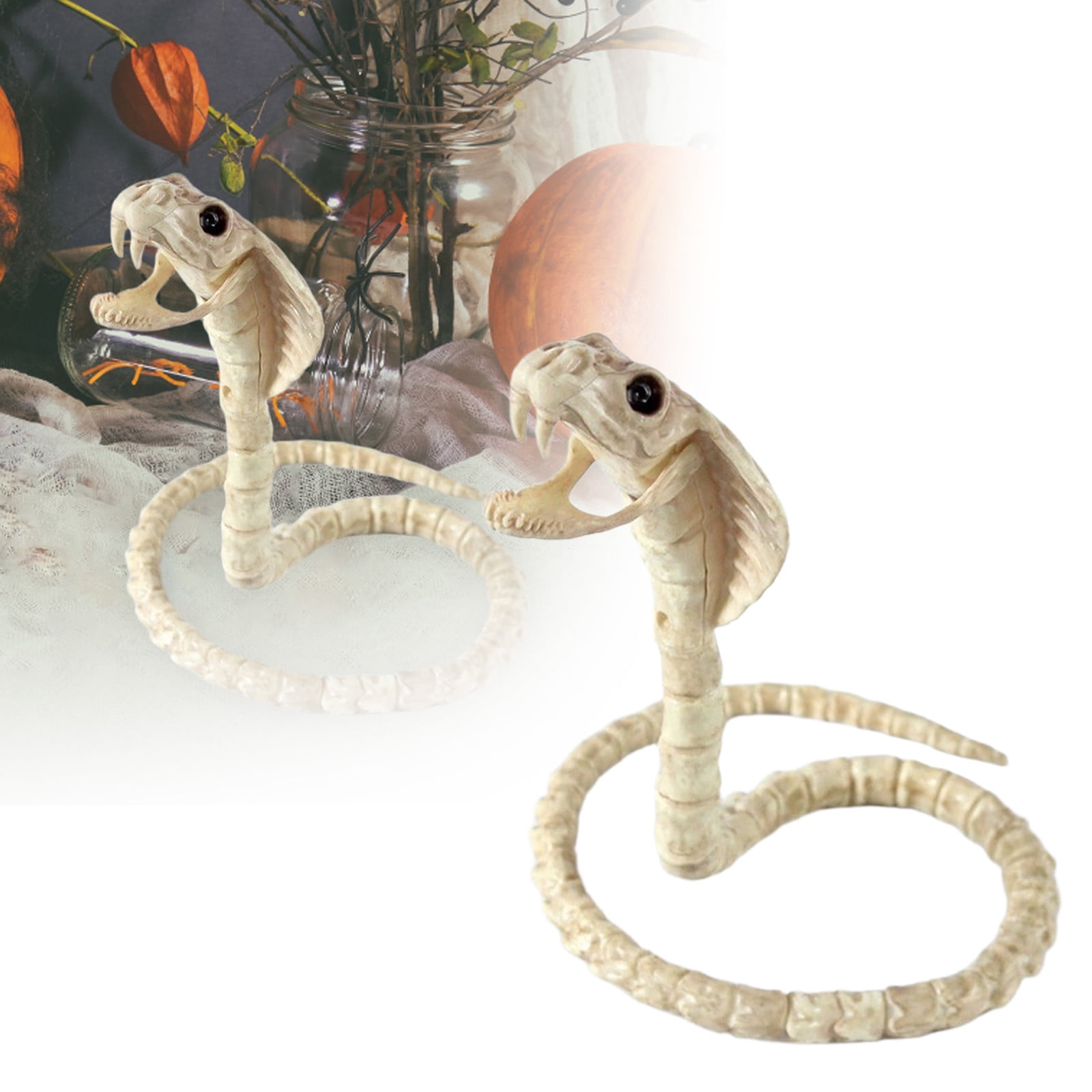 Skeleton Snake Halloween Decor, Animals Skeleton Decorations Plastic ...