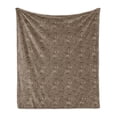 thumbnail image 1 of Skeleton Soft Flannel Fleece Throw Blanket, Sketchy Doodle of Various Breeds Fossil Dinosaurs Extinct Animal, Cozy Plush for Indoor and Outdoor Use, 50" x 70", Cocoa Pale Sepia, by Ambesonne, 1 of 6