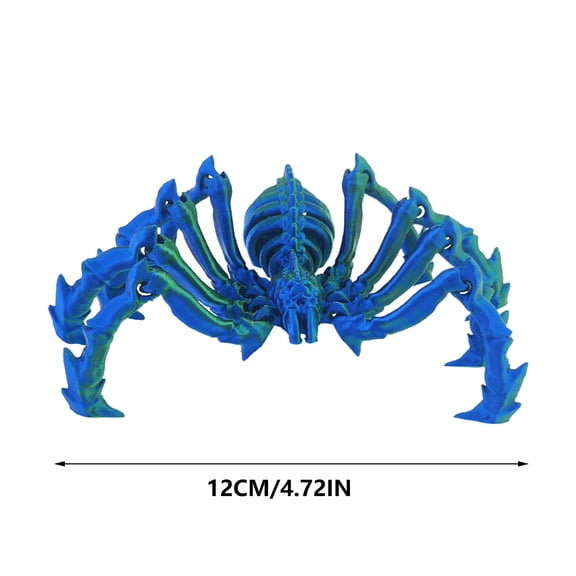 Skeleton Tarantula Model, Movable Skeleton Ornament, 12-Inch Multicolor Decorative Figurine, High Precision Advanced Printing Design