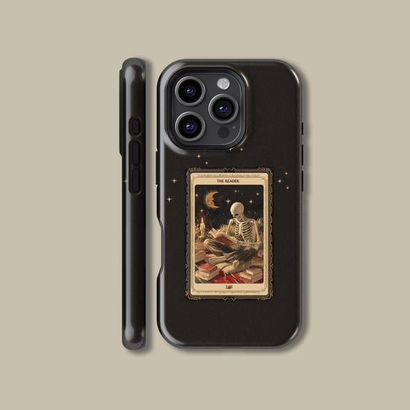 Skeleton Tarot Card Reader Case for iPhone Samsung Bookish Goth