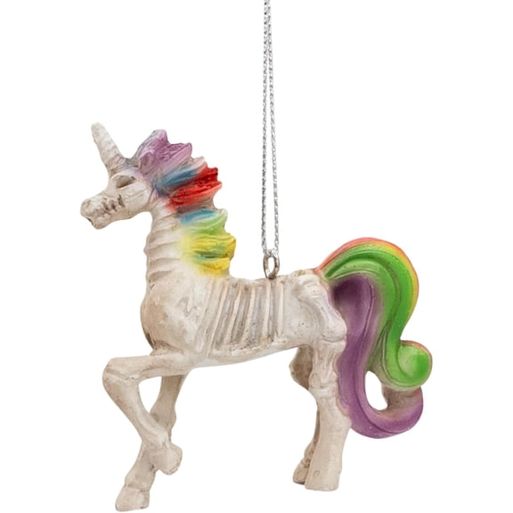 Skeleton Unicorn Halloween Christmas Tree Scary Ornament