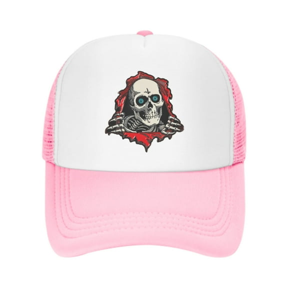 Skeleton Unisex Trucker Hats for Men Women Adjustable Casual Baseball Caps for Outdoor Activities Dad Cap