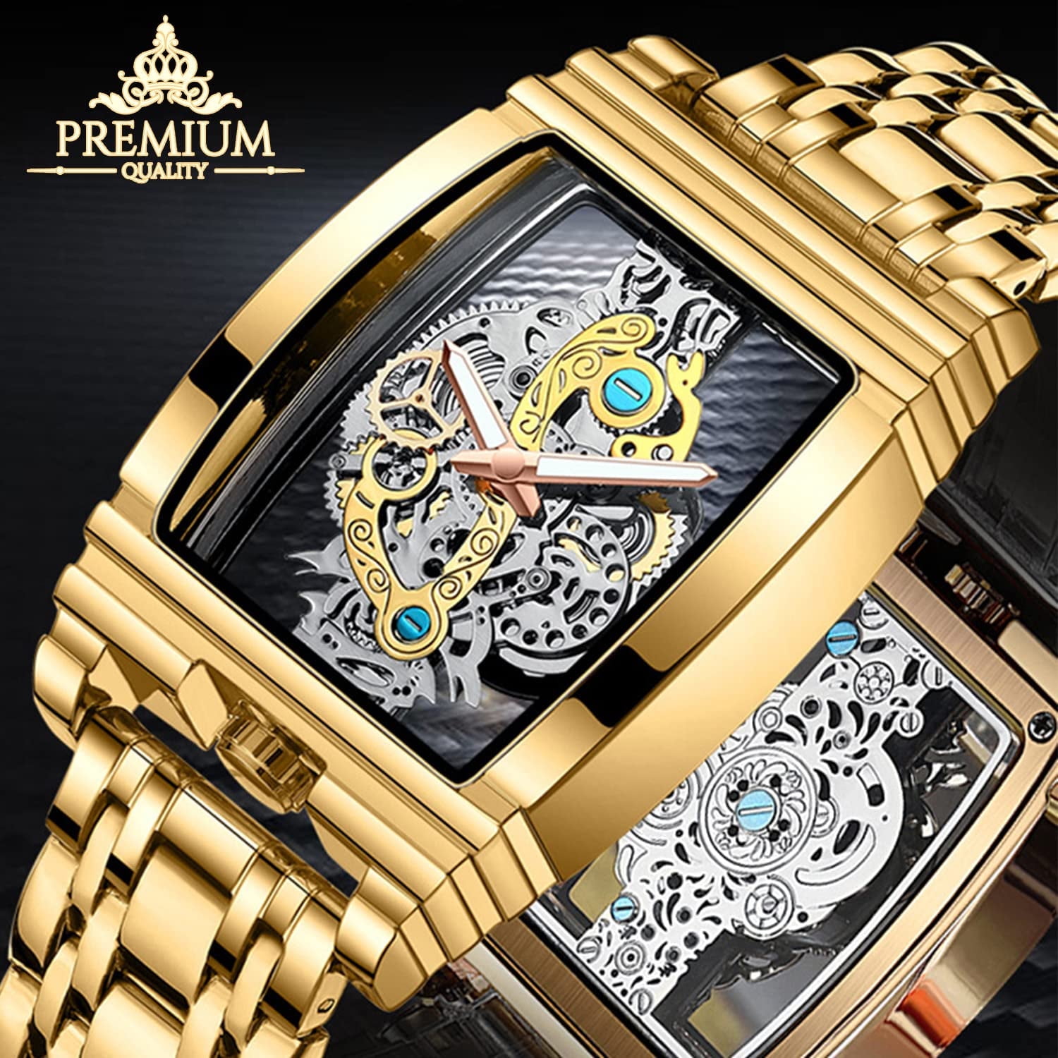 Skeleton Watch for Men - Stainless Steel, 30M Water Resistant, Luminous Markers | Stylish Business Watch