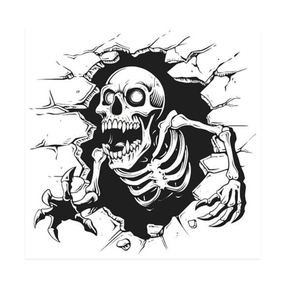 Skeleton Window Stickers | Halloween Skeleton Window Stickers | Terrifying Skeleton Stickers | Halloween Decorative Stickers Suitable For Homes And Bathrooms